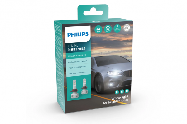 Philips Ultinon Pro5100 HB3/HB4 LED 12V/24V 12W 11005U51X2 – Σετ 2τμχ