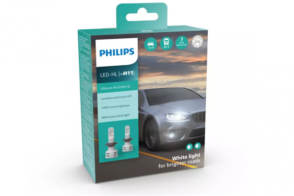 Philips Ultinon Essential H11 LED 12V 20W 11362U51X2 – Σετ 2τμχ