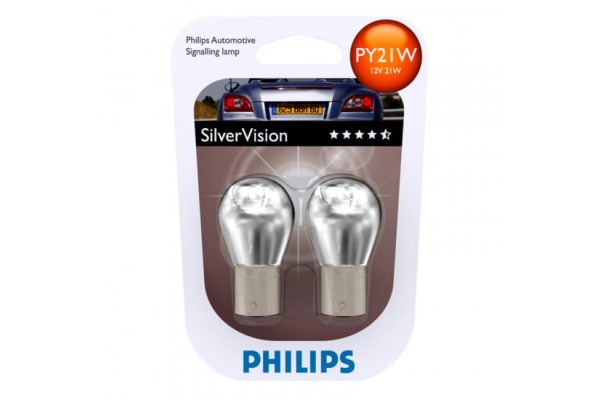 Philips P21W Silver Vision 12V 21W 2Τεμ.