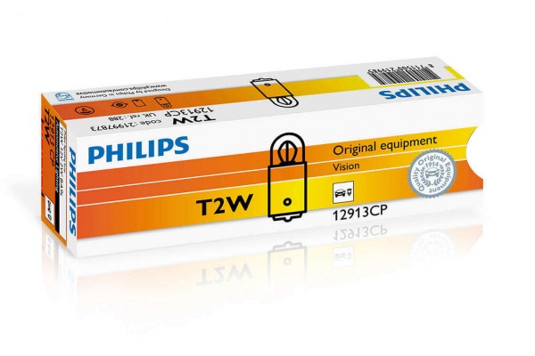 Philips T2W 12V 2W BA9S T8,5x21,5
