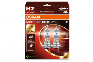 Osram Night Breaker +220% H7 12V 55W - 2 ΤΜΧ 64210NB220-2HB