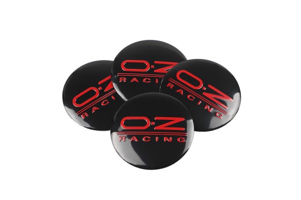 Αυτοκόλλητα Ζαντών OZ RACING 56mm 4ΤΕΜ (Μαύρο Κόκκινο)