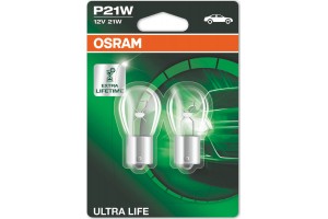 Osram Λάμπες Αυτοκινήτου Ultra Life P21W-BA15S-1156 12V 21W 2τμχ