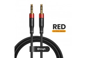 Καλώδιο Aux Jack 3.5mm 1m- Κόκκινο 