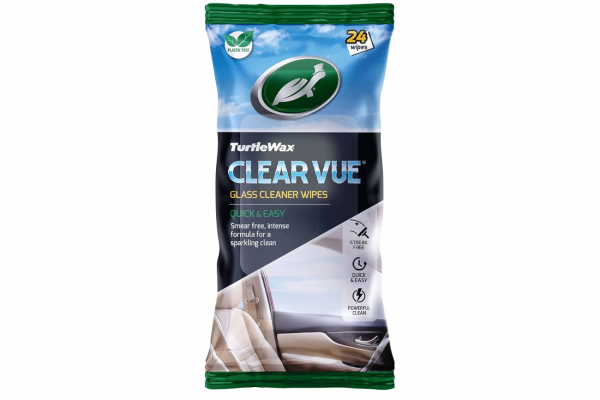Turtle Wax Clear Vue Glass Wipes Υγρά Μαντηλάκια Καθαρισμού Τζαμιών 24τεμ - 54098322