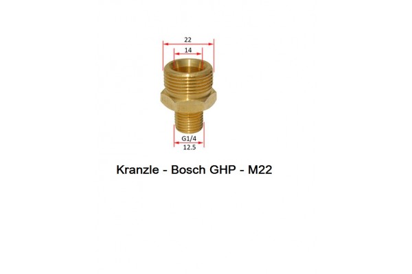 Μεταλλικος Ανταπτορας Για Αφροποιητη Kranzle / BOSCH GHP / M22