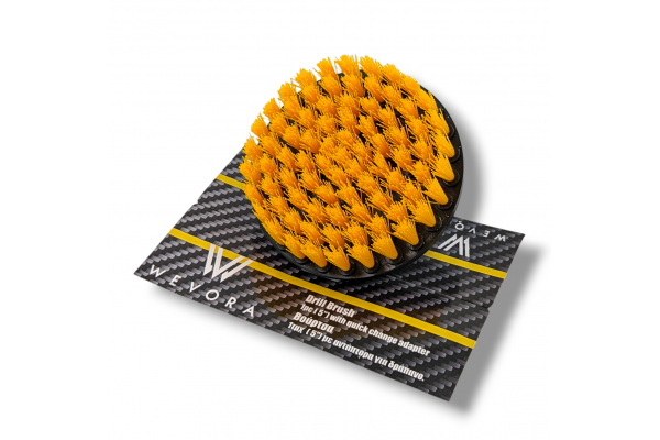 Wevora Βούρτσα Γενικου Καθαρισμου για Δραπανοκατσαβιδο Κίτρινο 12.5cm - Soft Medium