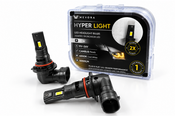 Wevora Hyper Light HB3 LED Λάμπες Προβολέων 35W 6500K CANBUS 5000LM 2τμχ WR-115 Wevora Hyper Light HB3 LED Λάμπες Προβολέων 35W 6500K CANBUS 5000LM 2τμχ WR-115