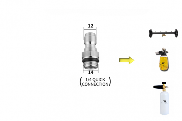 Wevora Μεταλλικός Αντάπτορας 1/4 Για Αφροποιήτες