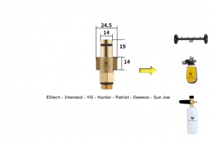 Wevora Μεταλλικός Αντάπτορας Elitech - Interskol - Hunter Για Αφροποιήτες