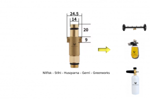 Wevora Μεταλλικός Αντάπτορας Nilfisk - Stihl - Husqvarna Για Αφροποιήτες
