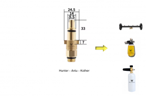 Wevora Μεταλλικός Αντάπτορας Hunter - Anlu - Kolher Για Αφροποιήτες