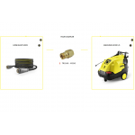 Wevora Μεταλλικός Αντάπτορας Για Professional Karcher HD Easy Lock Με M22