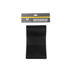 Wevora Δερμάτινο Ραφτό Κάλυμμα Τιμονιού 37-38cm - Μαύρο με Λεία Επιφάνεια