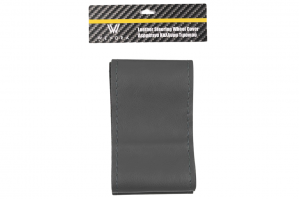 Wevora Δερμάτινο Ραφτό Κάλυμμα Τιμονιού 37-38cm - Γκρι με Λεία Επιφάνεια