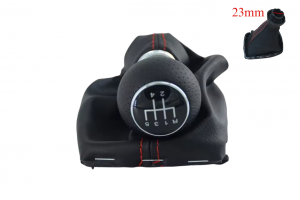 Leather Luxe Δερμάτινη Φούσκα Με Πόμολο 5 Ταχυτήτων Για Audi A3-S3 1996-2003 - Εσωτερική Διάμετρο 23mm