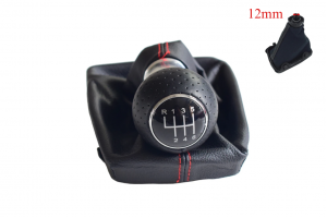 Leather Luxe Δερμάτινη Φούσκα Με Πόμολο 6 Ταχυτήτων Για Audi A3-S3 1996-2003 - Εσωτερική Διάμετρο 12mm