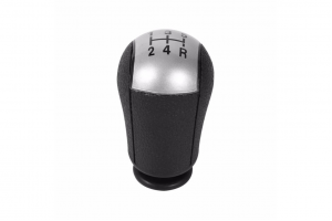 Leather Luxe Πόμολο 5 Ταχυτήτων Ασημί για Ford Fiesta MK5 /Mondeo Mk2 /C MAX MK1 /Transit Connect MK1