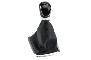 Leather Luxe Δερμάτινη Φούσκα Με Πόμολο 6 Ταχυτήτων Μαύρο Για Ford Focus 2-MK2-C-MAX-MK3-MK4-MK7