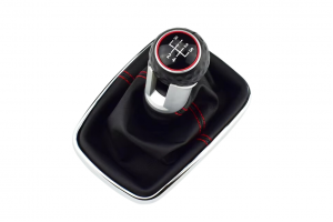 Leather Luxe Δερμάτινη Φούσκα Με Πόμολο GTI 5 Ταχυτήτων Για Volkswagen Golf 4 - Bora - Jetta - Εσωτερική Διάμετρο 23mm