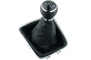 Leather Luxe Δερμάτινη Φούσκα Με Πόμολο 6 Ταχυτήτων Μαύρο Για Volkswagen Tiguan