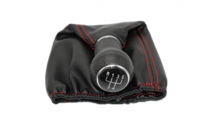 Leather Luxe Δερμάτινη Φούσκα Με Πόμολο 5-6 Ταχυτήτων Για Volkswagen Polo - Seat Ibiza Aroza Με Εσωτερική Διάμετρο 12mm