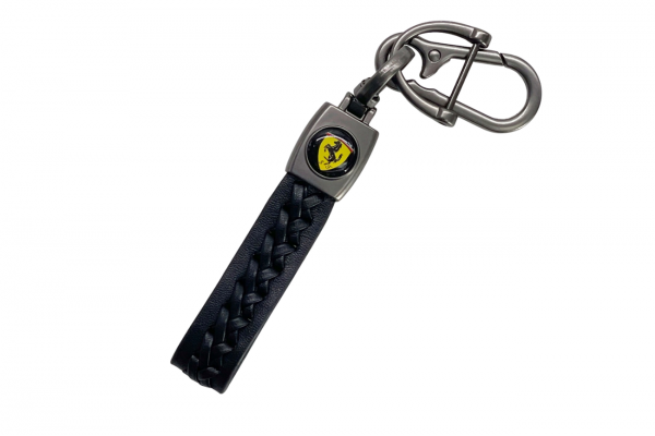 Δερμάτινο Premium Μπρελόκ Κλειδιών Με Μεταλλικό Κρίκο Ασφαλείας Για Ferrari