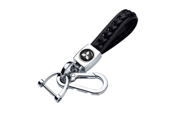 Δερμάτινο Premium Μπρελόκ Κλειδιών Με Μεταλλικό Κρίκο Ασφαλείας Για Mitsubishi