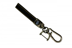 Μπρελόκ Κλειδιών Δερμάτινο με Κίτρινες Ραφές & Μεταλλικό Κούμπωμα Για Subaru