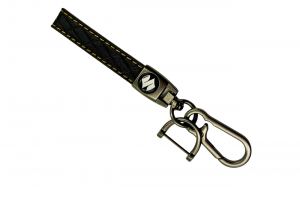 Μπρελόκ Κλειδιών Δερμάτινο με Κίτρινες Ραφές & Μεταλλικό Κούμπωμα Για Suzuki