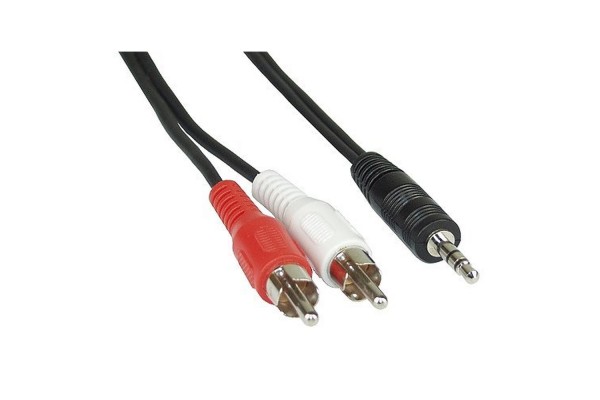 Av 700155 Kαλώδιο Αντάπτορας Από 2xRCA Male Σε 3.5mm Jack Male 5m