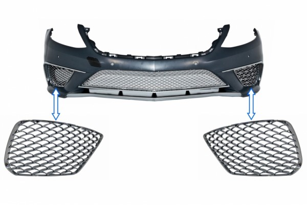 Πλαϊνές Γρίλιες Χρωμίου Μπροστινού Προφυλακτήρα Κατάλληλες Για Mercedes S-Class W222 (2013-2017) S65 Design