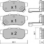 Aisin Σετ τακάκια, Δισκόφρενα - BPHO-2900