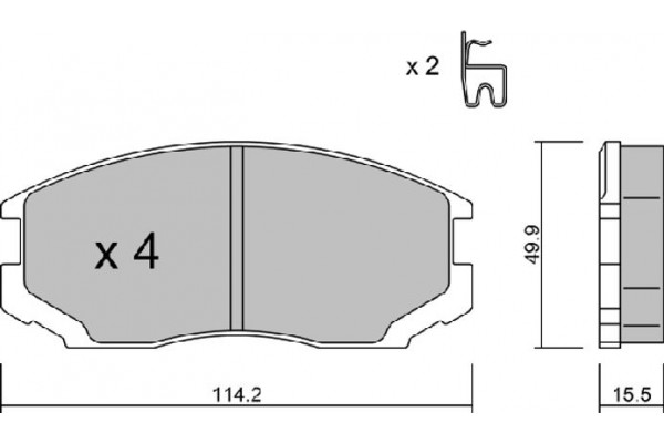 Aisin Σετ τακάκια, Δισκόφρενα - BPMI-1904