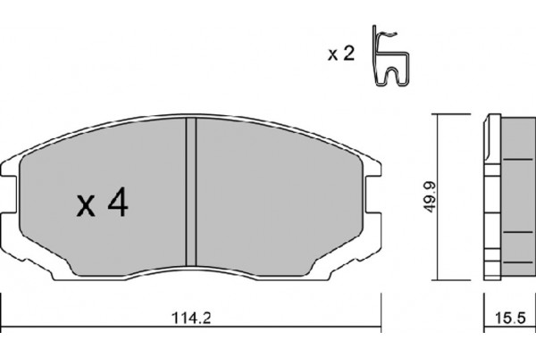 Aisin Σετ τακάκια, Δισκόφρενα - BPMI-1904