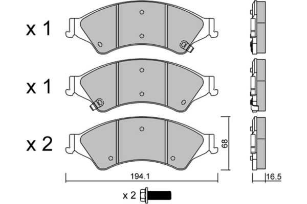 Aisin Σετ τακάκια, Δισκόφρενα - BPMZ-1005 Aisin Σετ τακάκια, Δισκόφρενα - BPMZ-1005