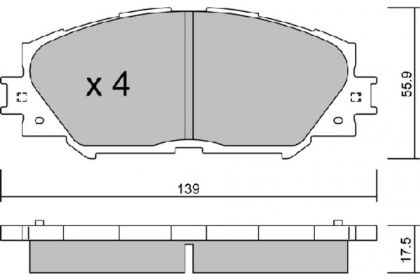 Aisin Σετ τακάκια, Δισκόφρενα - BPTO-1007 Aisin Σετ τακάκια, Δισκόφρενα - BPTO-1007