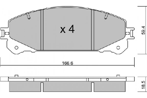 Aisin Σετ τακάκια, Δισκόφρενα - BPTO-1016