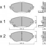 Aisin Σετ τακάκια, Δισκόφρενα - BPTO-1027 Aisin Σετ τακάκια, Δισκόφρενα - BPTO-1027