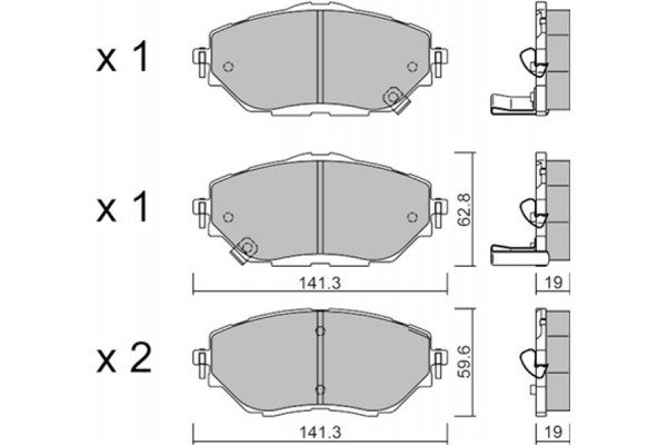Aisin Σετ τακάκια, Δισκόφρενα - BPTO-1027 Aisin Σετ τακάκια, Δισκόφρενα - BPTO-1027