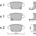 Aisin Σετ τακάκια, Δισκόφρενα - BPTO-2002