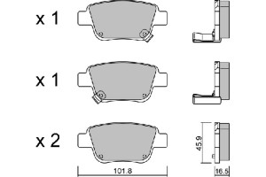 Aisin Σετ τακάκια, Δισκόφρενα - BPTO-2002