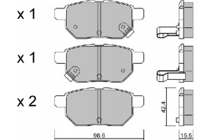 Aisin Σετ τακάκια, Δισκόφρενα - BPTO-2006