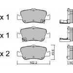 Aisin Σετ τακάκια, Δισκόφρενα - BPTO-2008 Aisin Σετ τακάκια, Δισκόφρενα - BPTO-2008