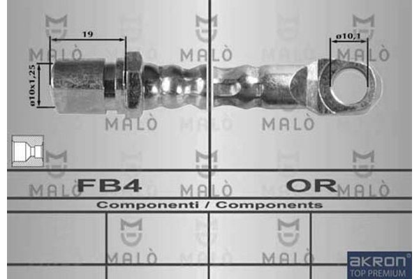 AKRON-MALÒ Ελαστικός Σωλήνας Φρένων - 8327