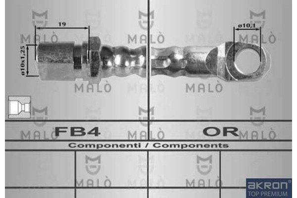 AKRON-MALÒ Ελαστικός Σωλήνας Φρένων - 8327