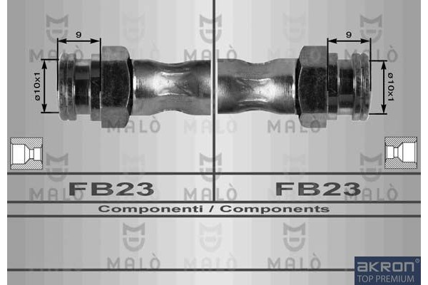 AKRON-MALÒ Ελαστικός Σωλήνας Φρένων - 8427