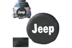 Κάλυμμα Ρεζέρβας Jeep 15'' Pvc Μαύρο Με Λογότυπο "Jeep"