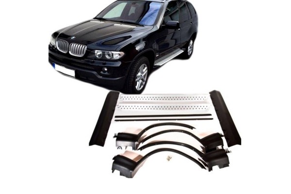 Πλαινά Σκαλοπάτια Για Bmw X5 E53 2000-2006 Oem Look Με Φτερά Πλαινά Σκαλοπάτια Για Bmw X5 E53 2000-2006 Oem Look Με Φτερά