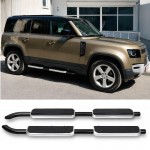Πλαινά Σκαλοπάτια Με Βάσεις Για Land Rover Defender (L663) 2019+ 4DoorsΜαύρο / Ασημί 2 Τεμάχια Πλαινά Σκαλοπάτια Με Βάσεις Για Land Rover Defender (L663) 2019+ 4DoorsΜαύρο / Ασημί 2 Τεμάχια